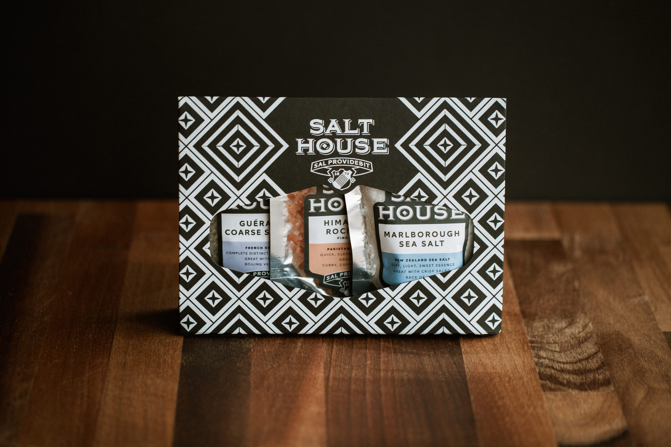 Miele Salthouse and Peppermongers Salt Range Packaging